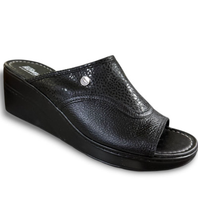 Romulo Sandalia Cuero Negro Mujer Ref 7101